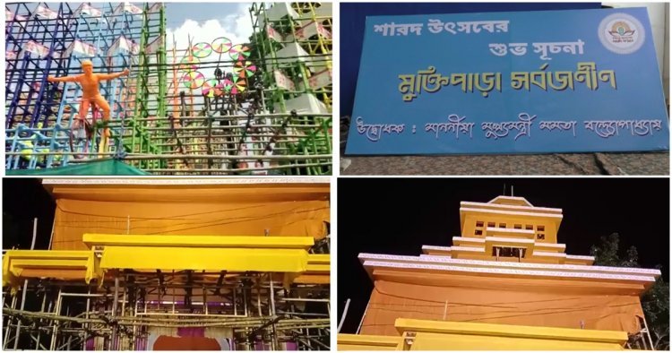 পুজোর থিমে বিশ্ব উষ্ণায়নের ভাবনা