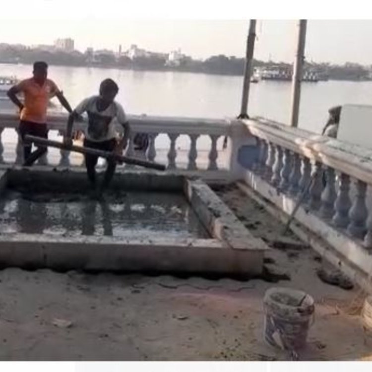 গঙ্গা আরতির সঙ্গে জুড়ছে মন্দির নির্মাণের কাজ, জোর প্রস্তুতি বাজে কদমতলায়