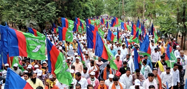 आजसू पार्टी ने सामाजिक न्याय मार्च में भरी हुंकार, निशाने पर हेमंत सरकार