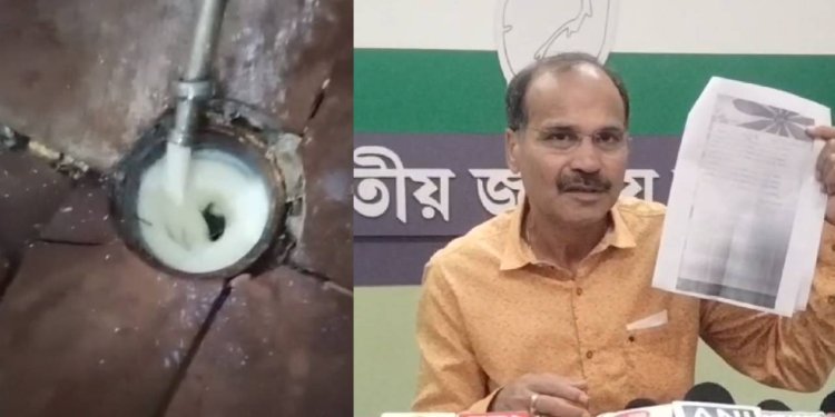 দুধের গঙ্গা বইছে ড্রেন দিয়ে,  নর্দমায় দুধ ঢেলে 'ভাগীরথী'কে  লোকসানে দেখানোর অভিযোগ