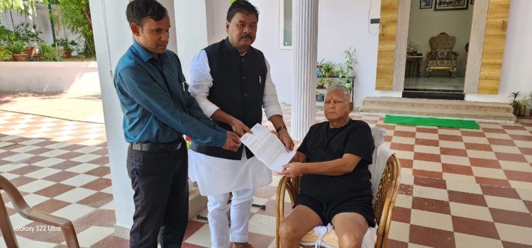 रोहतासगढ़ के विकास और आदिवासियों के उन्नयन का भरोसा मिला लालू प्रसाद से, बंधु तिर्की ने की मुलाकात