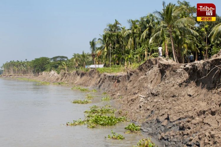 পুজোর মুখে প্লাবিত বাংলা, নতুন করে ভাঙন আতঙ্ক সামশেরগঞ্জে